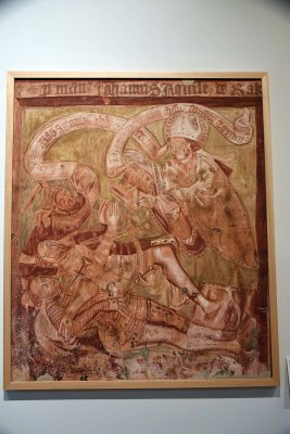 St Martin Raising Knights from the Dead, Church of St Martin, Martjanci (after 1392) - copy 1962, Franc Mesaric - 1247