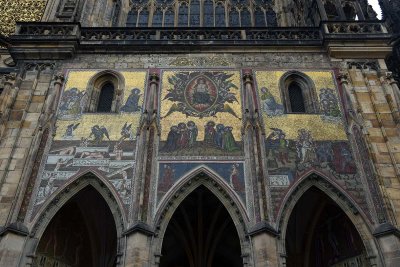 Mosaic of the Last Judgment at the Golden Gate, St Vitus Cathedral, Prague Castle - 3059