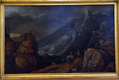 Mountain Landscape with the Temptation of Christ (16-17th c.) -  Joos II. de Momper & Sebastian Vrancx - 3838