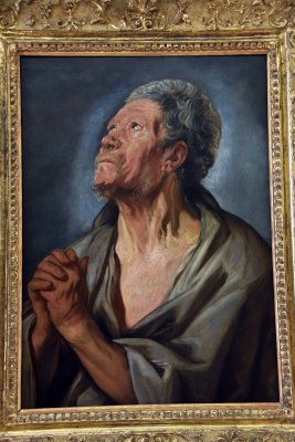 Study of an Old Man with Clasped Hands (c. 1621) - Jacob Jordaens - 3855