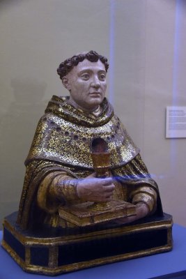 Reliquary bust of St Thomas Aquinas (?) - Spanish Sculptor of the mid-16th century - 3923
