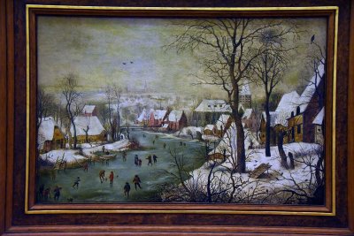 Winter Landscape with Bird Table (17th c.) - Flemish School - 3934