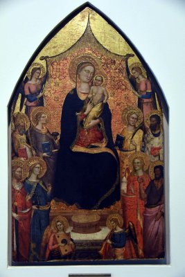 The Virgin and Child Enthroned with Angels and Saints (14th c.) - Jacopo di Cione - 3957