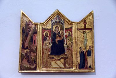 Triptych of the Virgin and Child Enthroned (14th c.) - Jacopo del Casentino - 3963