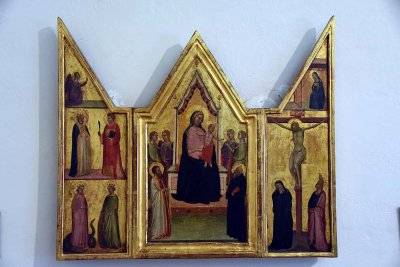 Triptych of the Betrothal of St. Catherine Flanked with SS. Bartholomew and Benedict (14th c.) - Bernardo Daddi - 3975