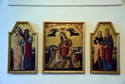 Triptych of the Madonna dell'Umilt, SS. Augustine, Jerome, Catherine & Lucy (15th c.) - Quirizio da Murano - 4060