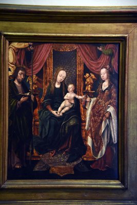 The Virgin Enthroned with SS. Thomas and Cecilia (after 1500) - Cronelis Engebrechts and workshop - 4126