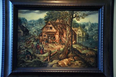 Village Scene (16th c.) - Hans Bol ? - 4178