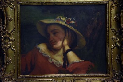 Woman with Flowers on Her Hat (1857) - Gustave Courbet - 4551