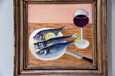 Still Life with Fish and Red Wine (1922) - Toyen - 4688