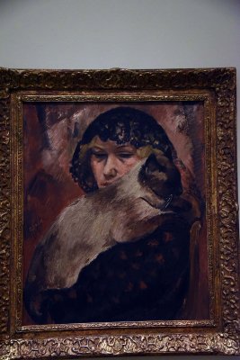 Woman with a Cat (around 1929) - Frantisek Zdenek Eberl - 4744