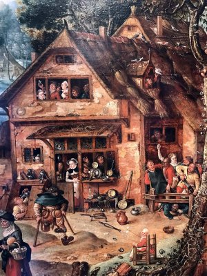 Village Scene (16th c.), detail - Hans Bol ? - 0982