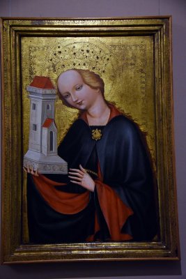 St Barbara (around 1410) - Master of the Madonna of Vyssi Brod, Bohemia - 6557