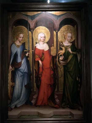 St Catherine, St Mary Magdalene and St Margaret, Trebon Altarpiece (Prague, 1380-1385) - Master of the Trebon Altarpiece - 1156