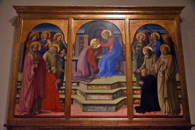 Incoronazione della Vergine, Angeli, Santi e donatori (1444) - Filippo Lippi - 0364