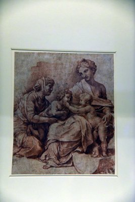 Study for the Holy Family called Petite Sainte Famille (1516-1518) - Raffaello - Lent by Her Majesty Queen Elizabeth II - 0747