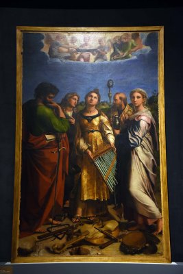 Ecstasy of St. Cecilia with St Paul, John Evangelist, Augustine & Mary Magdalene (1514-1515) - Raffaello - Bologna - 0752
