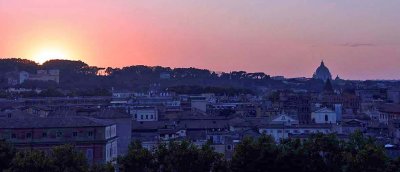 Sunset view from Giardino degli Aranci, Rome - 1077