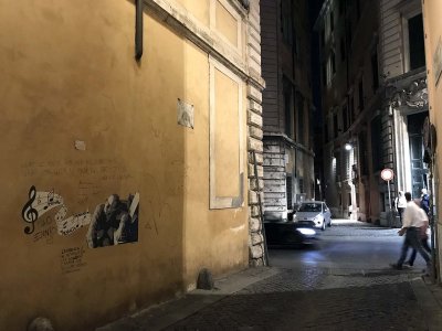 Tribute to Ennio Morricone Street Art, Via Margana, Rome - 2948