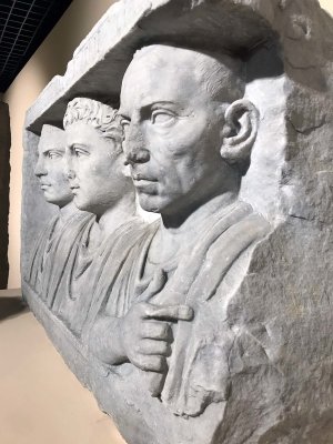 Funerary Relief with Three Brothers, 1st century AD, from the Villa Casali - 3153