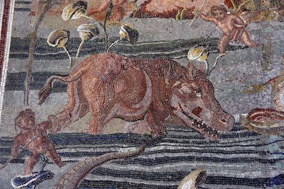 Mosaico pavimentale con paesaggio Nilotico - Roma (II sec. d.C.) - 1609