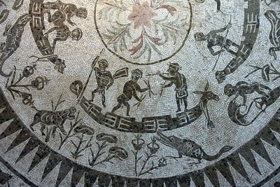 Mosaico pavimentale con paesaggio Nilotico (Inizi del II sec. d.C.) - Roma - 1614
