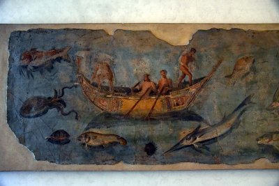 Frammento di parete con fauna marina - Roma, dala localit Pietra Papa (125-150 d.C.) - 1624