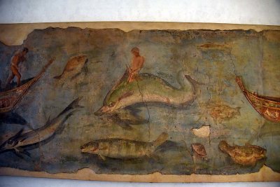 Frammento di parete con fauna marina - Roma, dala localit Pietra Papa (125-150 d.C.) - 1625