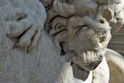 Lion attacking a horse (IV century BC), detail - 1858