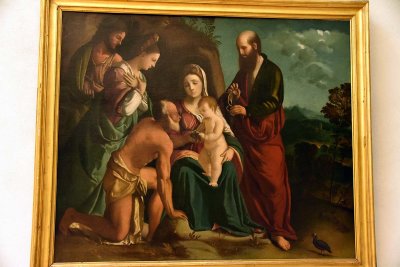 Pittore ferrarese (XVI sec.) - Madonna and Child with Saints - 1985