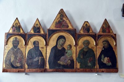 Madonna col Bambino e i Santi Agostino, Paolo, Pietro, Domenico (13-14th c.) - Duccio di Buoninsegna - 2979