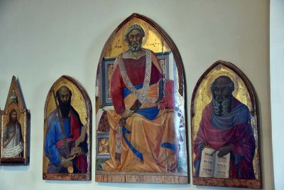San Pietro in cattedra fra i Santi Paolo e Giovanni Evangelista (14th c.) - Bartolomeo Bulgarini - 3094