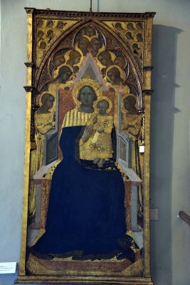 Madonna in trono col Bambino fra due al di Angeli (14th c.) - Bartolomeo Bulgarini - 3114