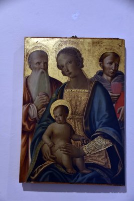 Madonna col Bambino ei Santi Girolamo e Antonio di Padova (15-16th c.) - Pietro di Domenico - 3349