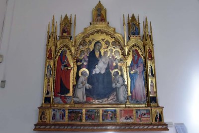 Madonna col Bambino, Angeli e Santi (15th c.) - Sano di Pietro - 3396