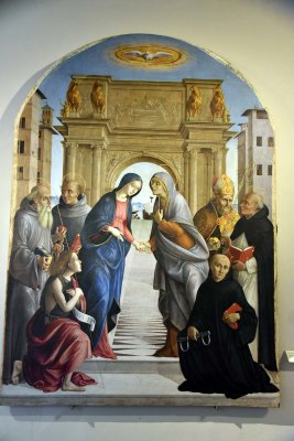 Visitazione della Madonna a Santa Elisabetta e Santi (1495) - Pietro di Francesco degli Orioli - 3505