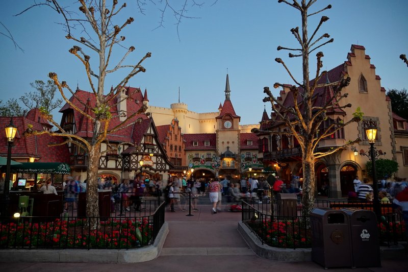 Germany pavilion at early dusk