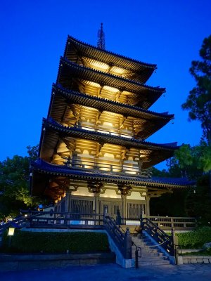 Japan pagoda at night