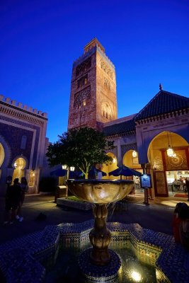 Morocco Pavilion at night