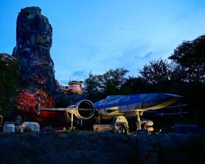 Galaxy's Edge - X-wing fighter at night