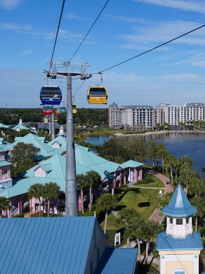 Disney's Skyliner over Caribbean Beach