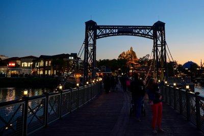 Disney Springs sunset bridge