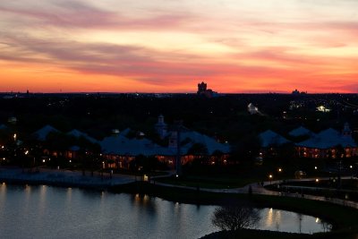 Topolino's Terrace view at sunset