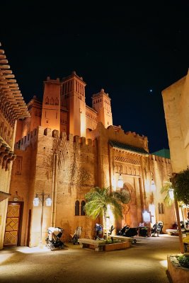 Morocco pavilion at night