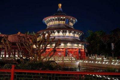 China temple at night