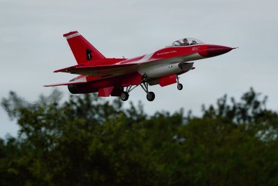 Large RC jet coming down to land