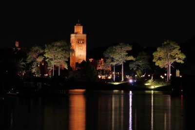 Morocco pavilion at night