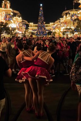 Posing for Christmas on Main Street