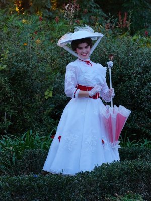Mary Poppins in the garden