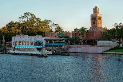 Morocco pavilion across the water